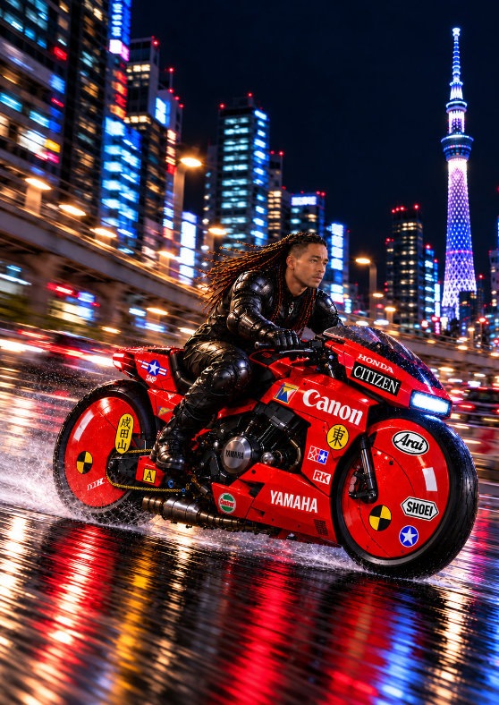 Yamaha × Akira concept artwork